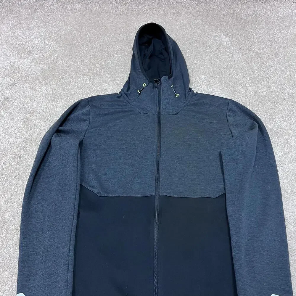 Champion Hoodie Men’s Gray Black Long Sleeve Full Zip Size Medium - Picture 6 of 11
